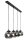 Lampe à suspendre anti-éblouissement métal verre fumé E27 L:80 cm 4-flmg