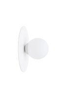 Applique ronde Abat-jour en verre M&eacute;tal Blanc E27...
