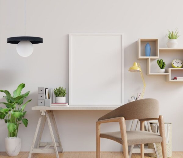 Confortable lampe à suspendre verre métal noir E27 Ø30 cm