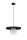Confortable lampe à suspendre verre métal noir E27 Ø30 cm