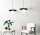 Confortable lampe à suspendre verre métal noir E27 Ø30 cm