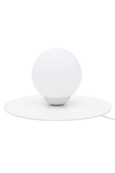 Lampe de chevet Boule en verre à faible éblouissement E27 15 cm en blanc