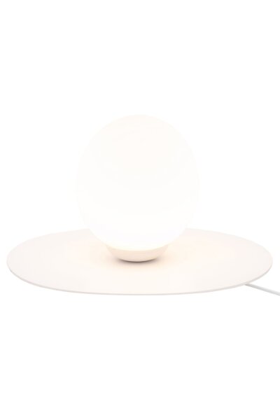 Lampe de chevet Boule en verre à faible éblouissement E27 15 cm en blanc