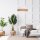 Pauvre suspension tissu rotin E27 Ø45 cm confortable