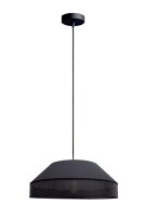 Lampe &agrave; suspendre noire tissu...