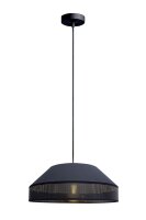 Lampe à suspendre noire tissu...