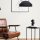 Lampe à suspendre noire tissu anti-éblouissant confortable L:45 cm E27