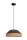 Suspension ronde tissu confortable noir naturel L:45 cm