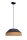 Suspension ronde tissu confortable noir naturel L:45 cm