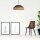 Suspension ronde tissu confortable noir naturel L:45 cm