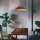 Suspension ronde tissu confortable noir naturel L:45 cm