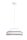 Suspension ronde en coton blanc E27 L:45 cm