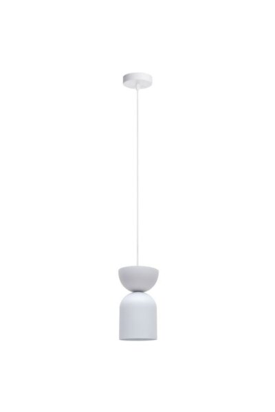 Lampe à suspendre minimaliste Blanc Intemporel E27 Ø11 cm rond
