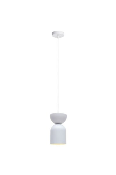 Lampe à suspendre minimaliste Blanc Intemporel E27 Ø11 cm rond