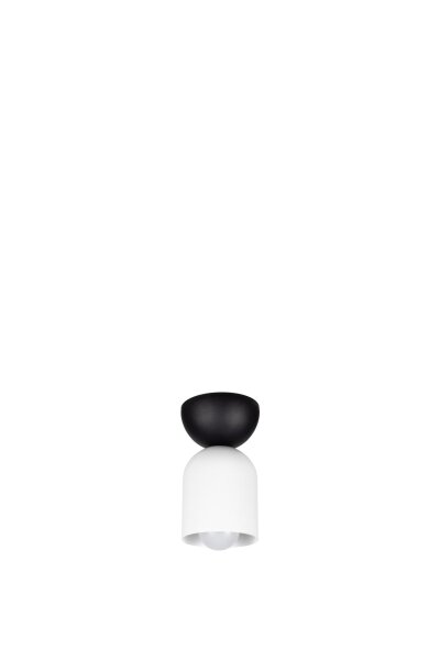 Lampe à suspendre minimaliste Blanc Noir E27 Ø11 cm rond