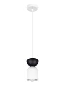 Lampe &agrave; suspendre minimaliste Blanc Noir E27...