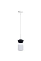 Lampe à suspendre minimaliste Blanc Noir E27...