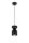 Suspension ronde noire métal Ø11 cm Minimaliste