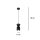 Suspension ronde noire métal Ø11 cm Minimaliste