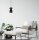 Suspension ronde noire métal Ø11 cm Minimaliste