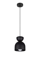 Lampe &agrave; suspendre ronde noire m&eacute;tal E27...