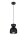 Lampe à suspendre ronde noire métal E27 Ø17 cm Intemporelle