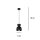 Lampe à suspendre ronde noire métal E27 Ø17 cm Intemporelle