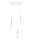 Suspension bois métal blanc E27 Ø30 cm rond 3-flmg