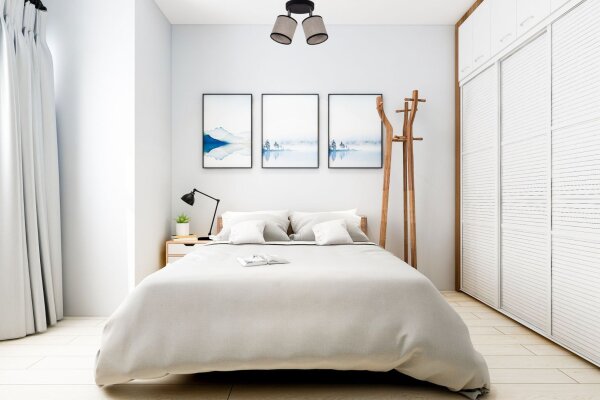 Plafonnier orientable tissu anti-éblouissant E14 2-flmg