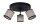 Spot mobile de plafond à faible éblouissement tissu noir beige E14