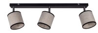 Spot de plafond flexible Tissu Noir Beige E14 65 cm de long