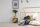 Spot mobile au plafond Tissu Noir Beige E14 L:55 cm