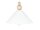 Suspension blanche bois métal Ø26 cm rond E27 confortable