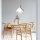 Suspension blanche bois métal Ø26 cm rond E27 confortable