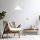 Suspension blanche bois métal Ø26 cm rond E27 confortable