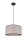 Tissu Lampe à suspendre anti-éblouissement Noir Beige E27 Ø40 cm rond