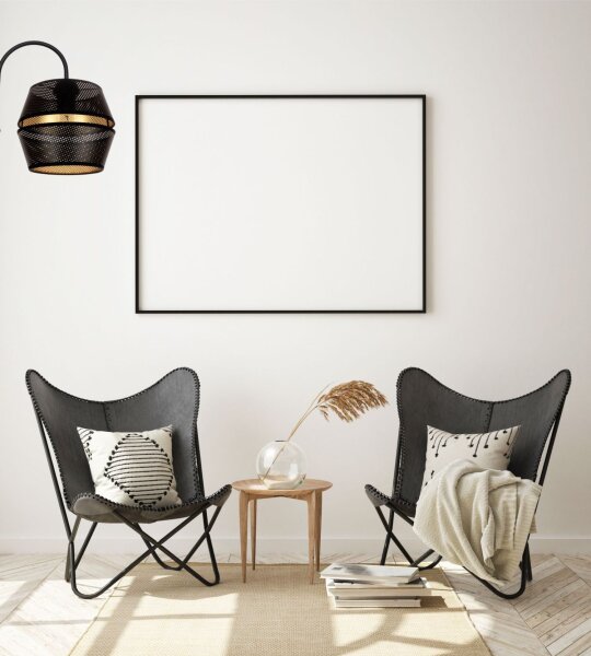 Applique murale de style Métal noir or H:25 cm E27