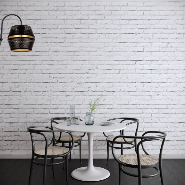 Applique murale de style Métal noir or H:25 cm E27