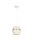 Elégante lampe suspendue métal blanc or E27 Ø20 cm ronde