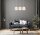 Suspension métal blanc or E27 70 cm long 3-flamme