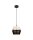 Suspension ronde métal noir blanc or E27 Ø20 cm