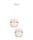Suspension blanc or métal 2 flammes L:40 cm E27