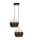 Lampe à suspendre noir blanc or métal 2flmg L:40 cm E27