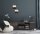 Lampe à suspendre noir blanc or métal 2flmg L:40 cm E27
