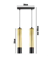 Lampe à suspendre métal GU10 35 cm de long...
