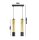 Lampe à suspendre métal GU10 35 cm de long noir or élégant