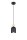 Lampe à suspendre confortable Noir Métal Bois E27 Ø11 cm