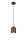 Lampe à suspendre chaleureuse brun rouille métal bois E27 Ø11 cm