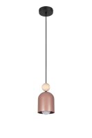 Accueillante lampe suspendue Rose Métal Bois E27...