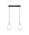 Lampe à suspendre confortable Noir Blanc Métal Bois E27 46 cm
